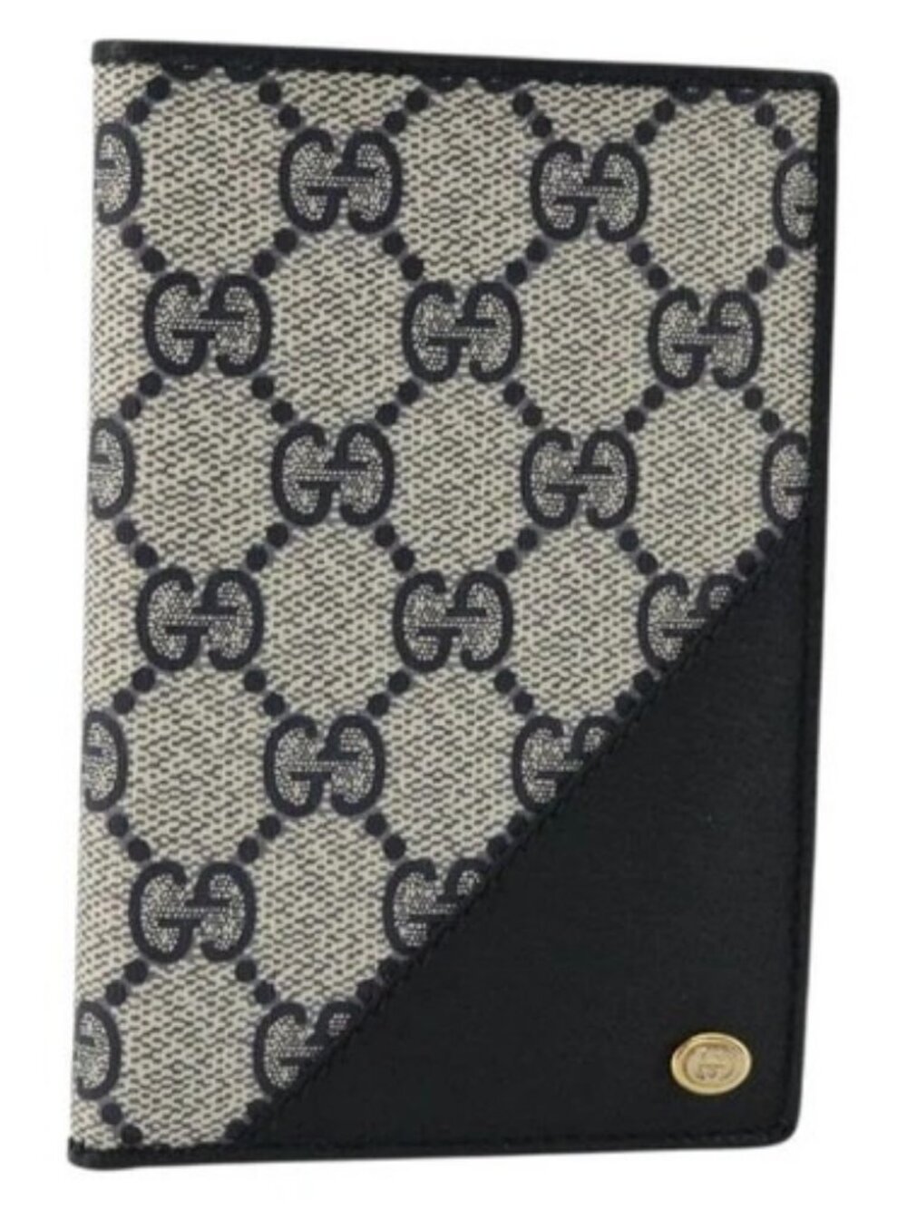 GUCCI GG Supreme Compact Wallet PVC Navy Auth 178789A - Picture 1 of 16
